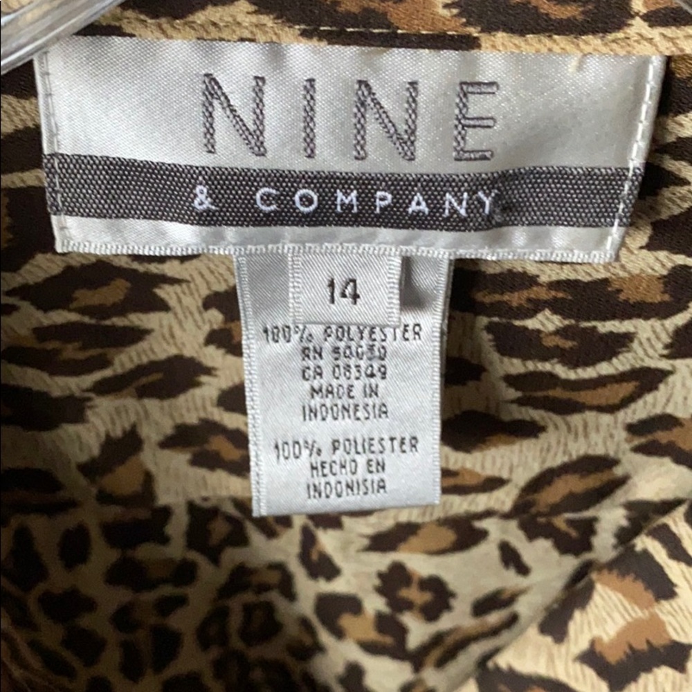 Nine & company leopard print shirt - Picture 2 of 4